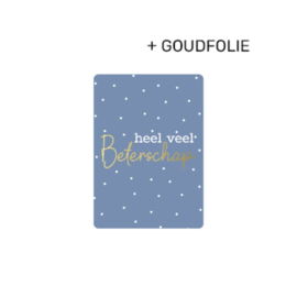 Label ZeeV A7 kaartje heel veel beterschap