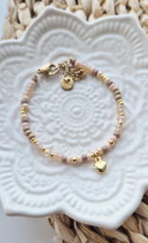 Label ZeeV armbandje | hartje nude