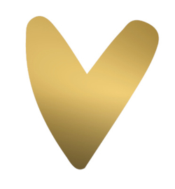Sticker gouden hart | 10 stuks