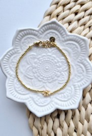 Label ZeeV armbandje one flower beige
