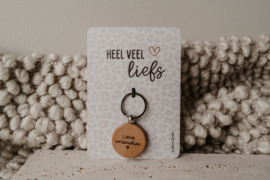Sleutelhanger "lieve vriendin" | keuze uit kaart