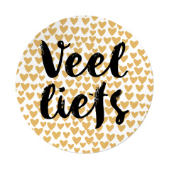 Sticker veel liefs goud | 10 stuks