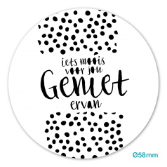 Sticker geniet ervan | 10 stuks