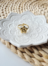 Label ZeeV ring kleine bloem