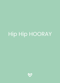 Label ZeeV kaart | Hip hip hooray groen