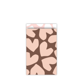 Label ZeeV cadeauzakjes S | bruin harten