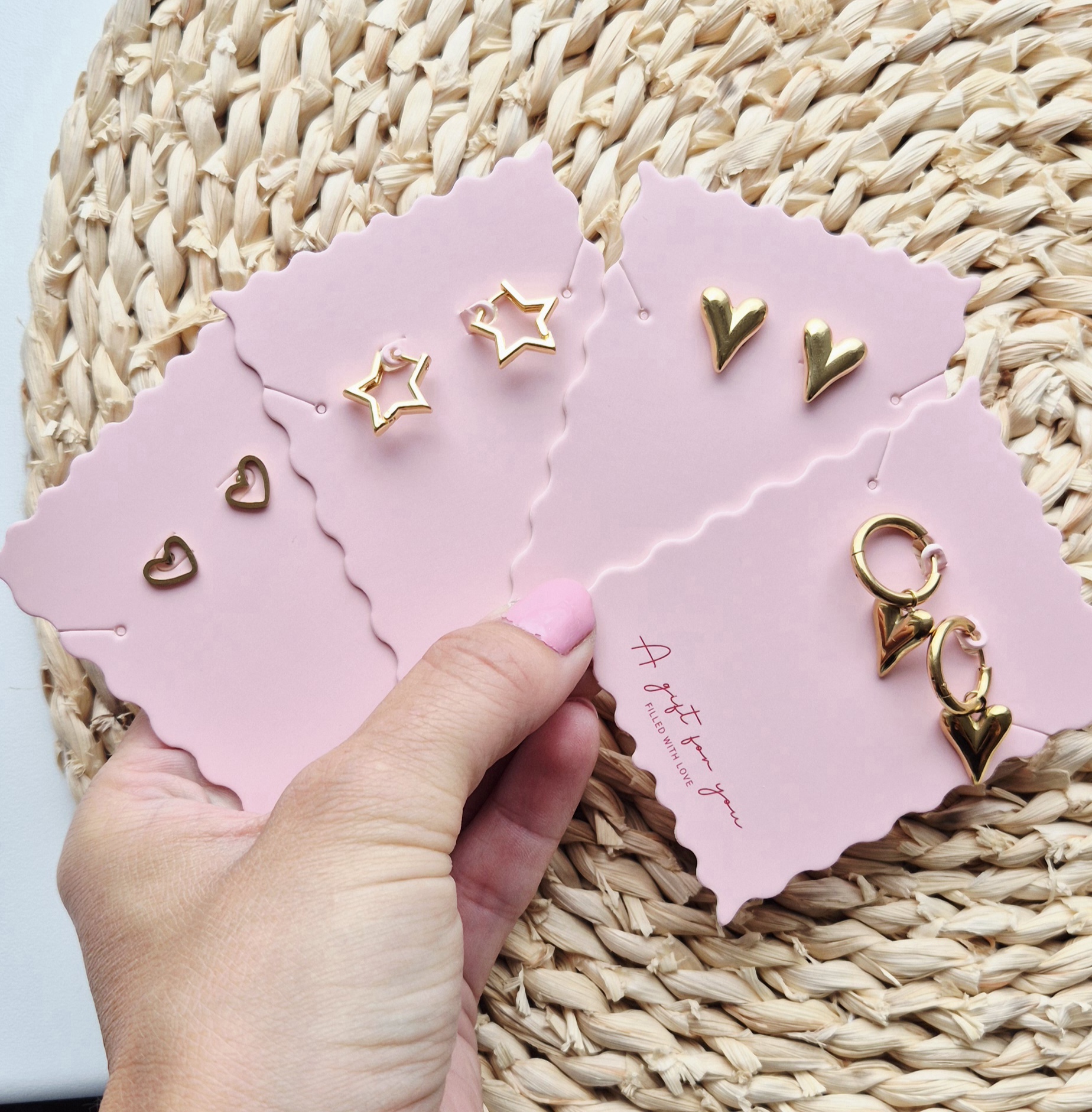 Label ZeeV RVS studs oorbellen hartjes