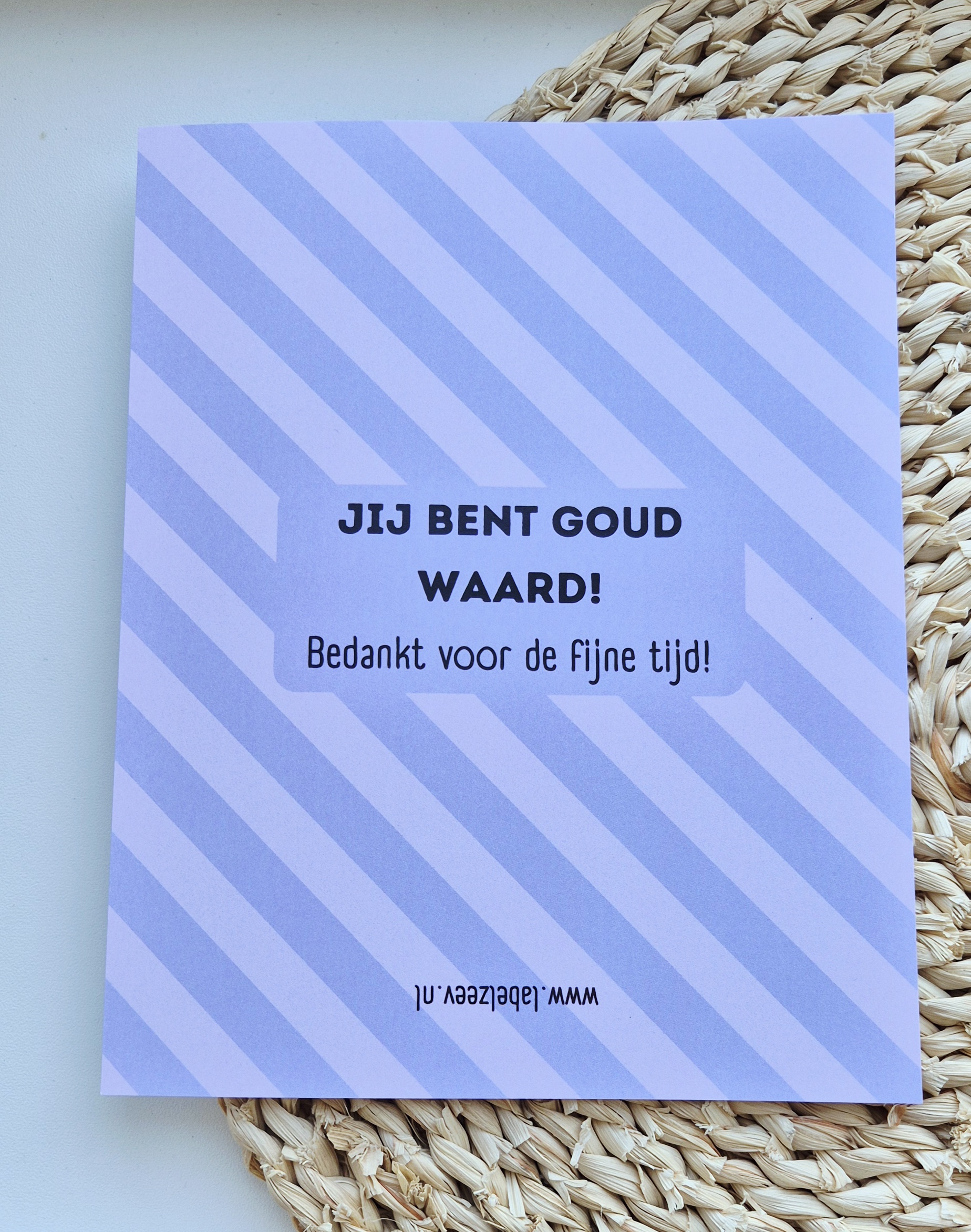 Label ZeeV chocolade wikkel goud waard 