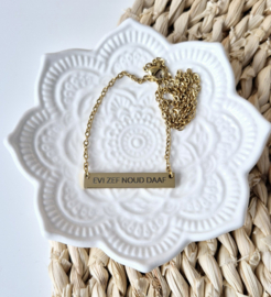 RVS ketting goud - zilver | langwerpig 35 mm