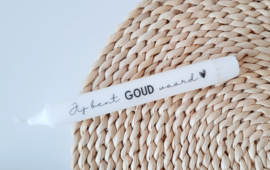 Label ZeeV home deco kaars - jij bent GOUD waard