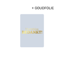 Label ZeeV A7 kaartje hartstikke bedankt