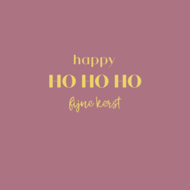 Label ZeeV kerstkaart | Happy HO HO HO fijne kerst