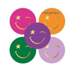 Sticker smiley herfst kleuren | 10 stuks