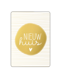 Label ZeeV kaart Nieuw huis | goudfolie