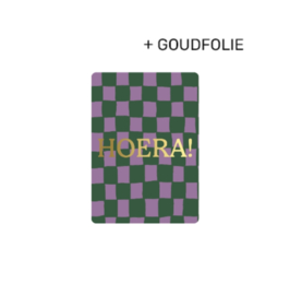 Label ZeeV A7 kaartje Hoera!