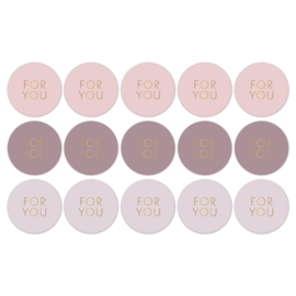 Stickers roze mix for you | 10 stuks