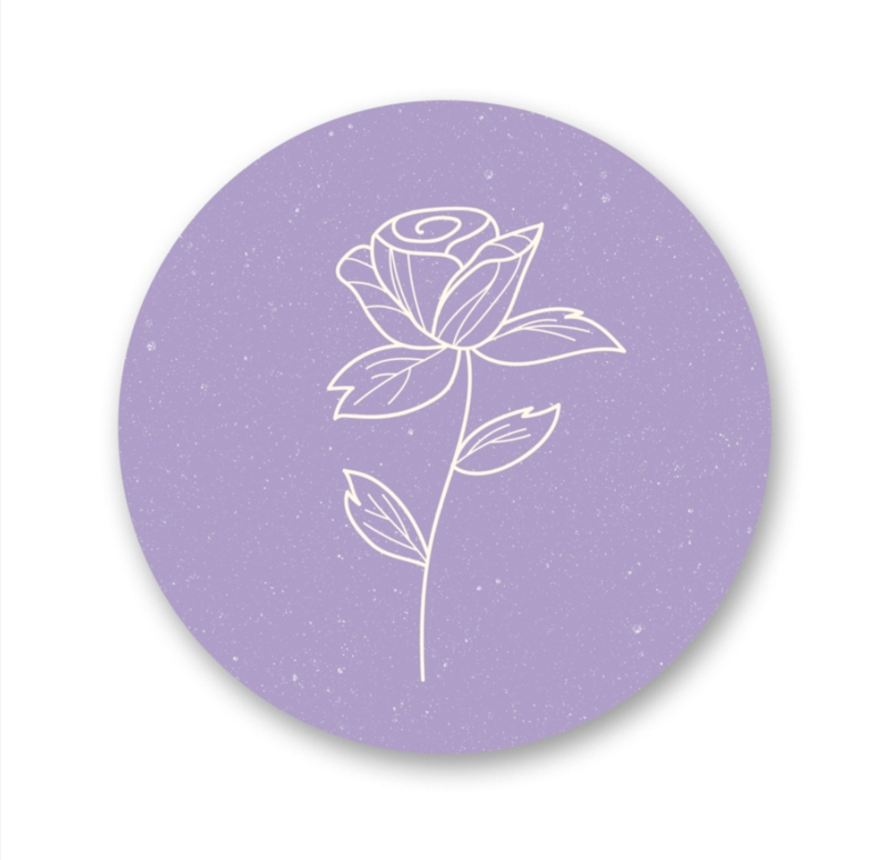 Stickers bloem paars | 10 stuks