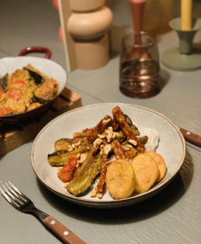 Fluweelzachte aubergine curry - vegan