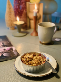 Vegan Appel/bosvruchten havermout crumble