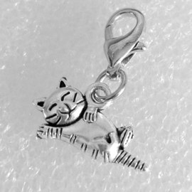 Kat Poes Garfield - Clip-On Charm hanger voor schakelarmband