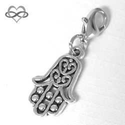 Geluk symbool HAMSA hand - Clip-On Charm bedel hanger