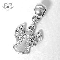 Beschermengeltje bedel kraal voor bedelarmband van Pandora Trollbeads enz. -15mm