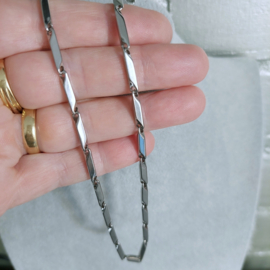 Tijdloze Stainless Steel ketting 50cm voor dames heren unisex uniseks