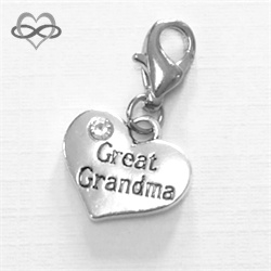 Beste Oma - Great Grandma - Clip-On Charm bedel hanger Dangle