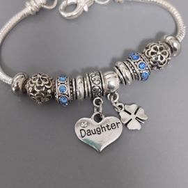 Dochter armband in Pandora Style - Cadeau voor Speciale Dochter - 7 kleuren