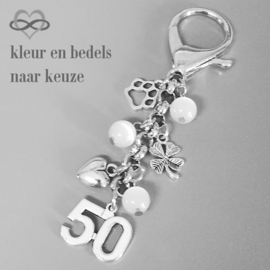 50 jaar Leeftijd Jubileum Robijnen Bruiloft Clip-On hanger