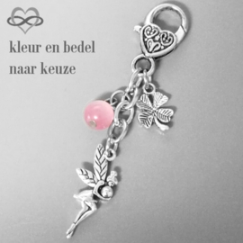 Elfje met Wensbol aan tashanger sleutelhanger