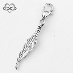 VEER - 31mm symbool voor vrijheid - CLIP-ON Charm bedel hanger Dangle