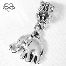 Olifant bedel hanger voor bedelarmband van Pandora Trollbeads enz.