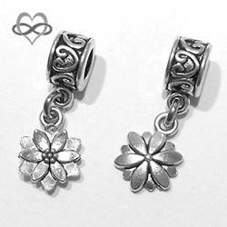Boeddha Lotus Bloem bedel voor bedelarmband van Pandora Trollbeads enz.  symbool van Leven en Verlichting