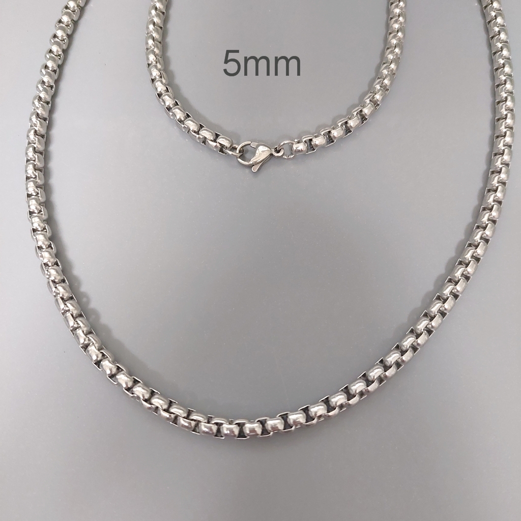 Stainless Steel Halsketting 5mm - dames of heren - 40-80cm - 316L RVS