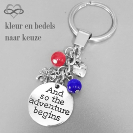 Reizen sleutelhanger - Nieuwe start sleutelhanger - And so the adventure begins - En zo begint het avontuur