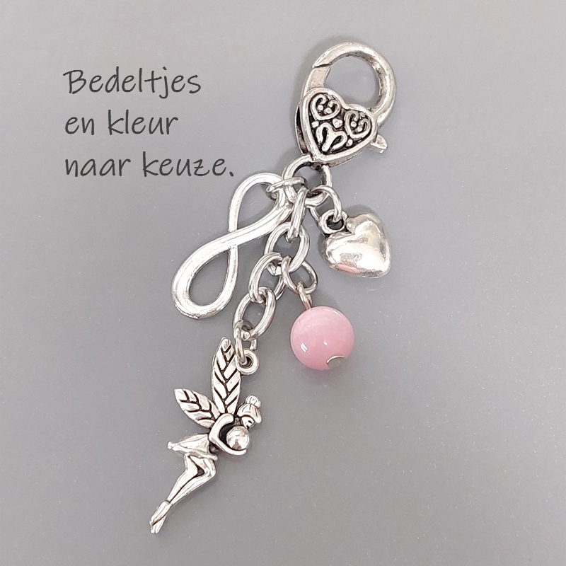 Elfje met Wensbol aan tashanger sleutelhanger