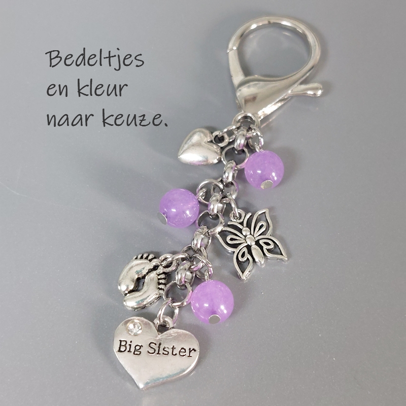 Zussen cadeau - BIG SISTER - Grote Zus Clip hanger
