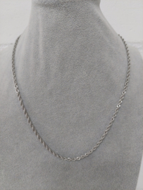 Stainless Steel Twist ketting 50cm