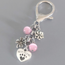 Best Friend sleutelhanger met pootje - cadeau voor dierenliefhebber kennel cattery