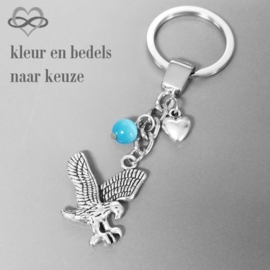 ADELAAR AREND sleutelhanger symbool voor levenskracht en wilskracht