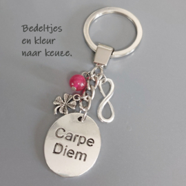 CARPE DIEM - Pluk de dag Sleutelhanger voor Vriend Zorg Teamwork Relatiegeschenk School Kantoor Bedrijf