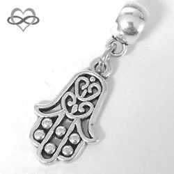 Geluk symbool HAMSA Hand bedel voor bedelarmband van Pandora Trollbeads enz.