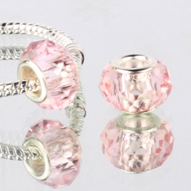 ROZE Murano Glasbedel GLAZE FACET Pandora Style bedel