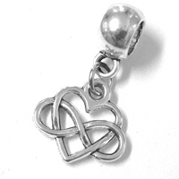 Hartje Infinity bedel voor bedelarmband van Pandora Trollbeads enz.