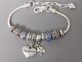 Dochter armband in Pandora Style - Cadeau voor Speciale Dochter - 7 kleuren