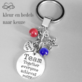 TEAM cadeau Sleutelhanger voor Zorg Teamwork Relatiegeschenk School Kantoor Bedrijf