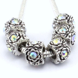 Regenboog Charm bedel Bloemen 'Rainbow Flowers' 12mm CZ Kristal Pandora Style
