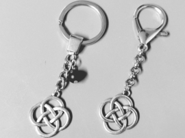 EINDELOZE KNOOP sleutelhanger - Eindeloze Knoop symbool voor Geluk Liefde en Vriendschap