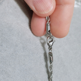 Stainless Steel Twist ketting 50cm
